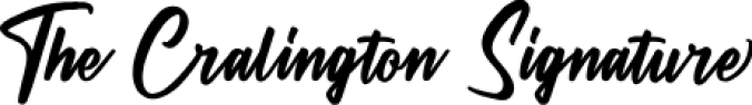 The Cralington Signature Font Preview