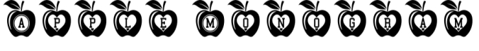 Apple Monogram Font Preview