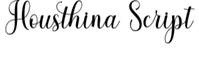 Housthina Script Font Preview