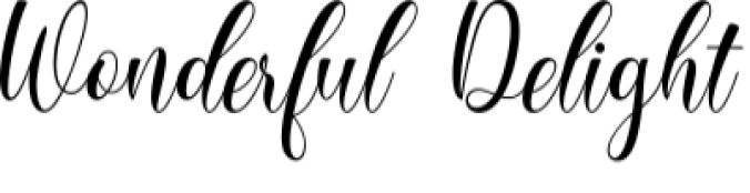 Wonderful Delight Font Preview