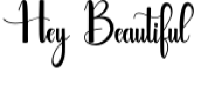 Hey Beautiful Font Preview