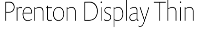 Prenton Display Thin Font Font Preview