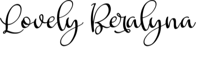 Lovely Beralyna Font Preview
