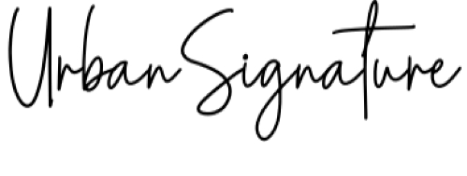 Urban Signature Font Preview