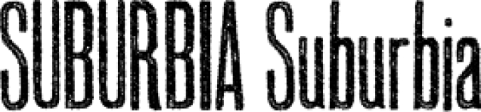 SUBURBIA Font Preview