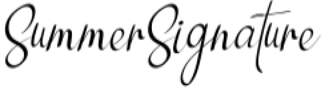 Summer Signature Font Preview