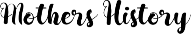 Mothers History Font Preview