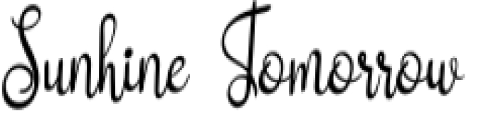 Sunhine Tomorrow Font Preview