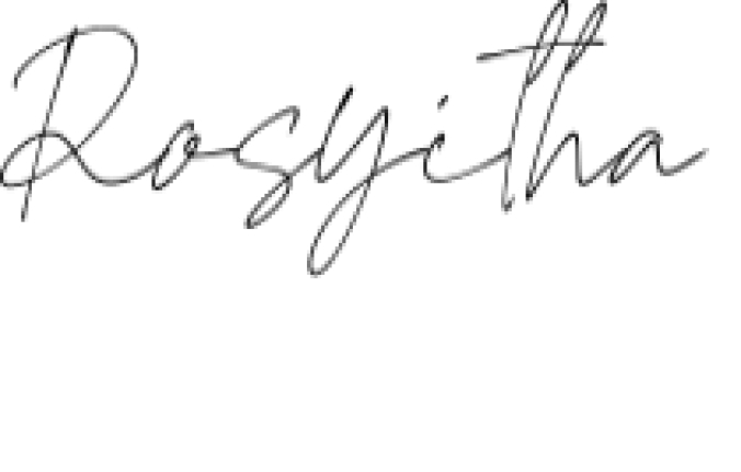 Rosyitha Signature Font Preview