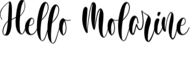 Hello Molarine Font Preview