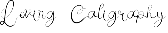Loving Caligraphy Font Preview