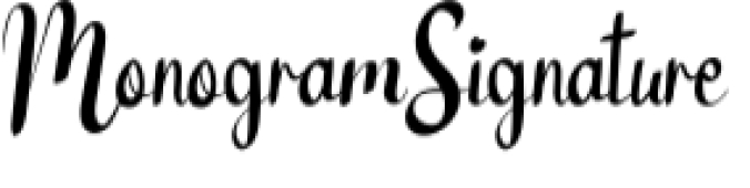 Monogram Signature Font Preview