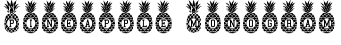 Pineapple Monogram Font Preview