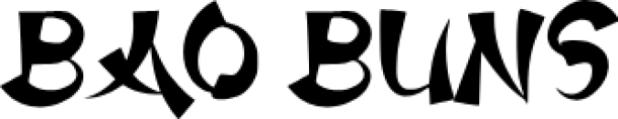 B Bao Buns Font Preview
