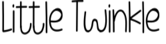 Little Twinkle Font Preview