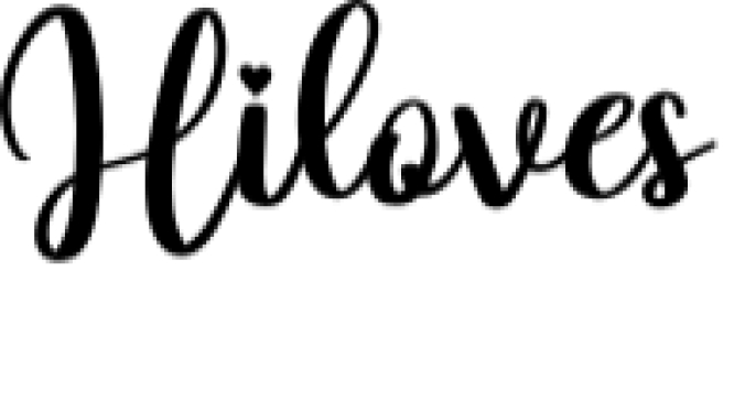 Hiloves Font Preview