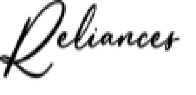 Reliances Script Font Preview