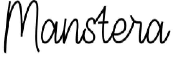 Manstera Font Preview