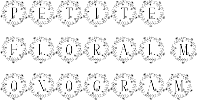 Petite Floral Monogram Font Preview