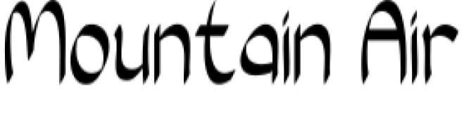 Mountain Air Font Preview