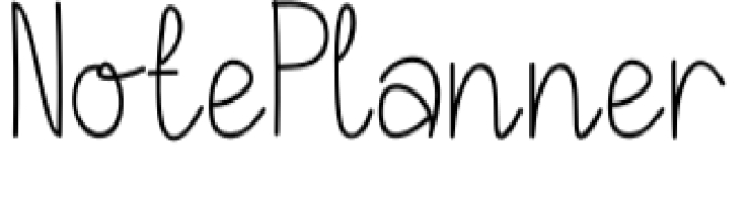 Note Planner Font Preview