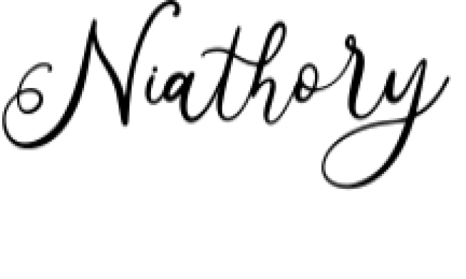Niathory Font Preview