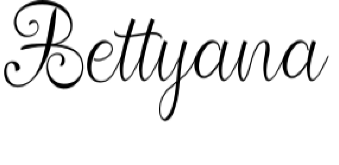 Bettyana Script Font Preview