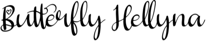 Butterfly Hellyna Font Preview