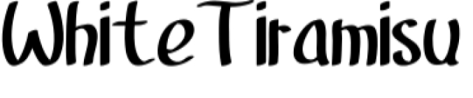 White Tiramisu Font Preview