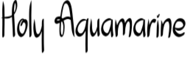 Holy Aquamarine Font Preview
