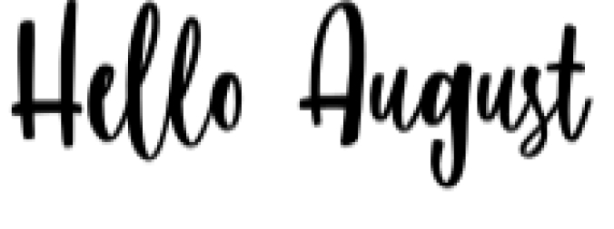 Hello August Font Preview