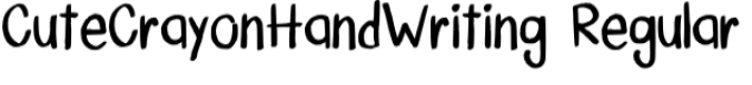 Cute Crayon Font Preview