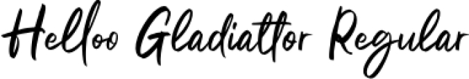Helloo Gladiattor Regular Font Preview