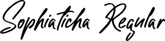 Sophiaticha Regular Font Preview
