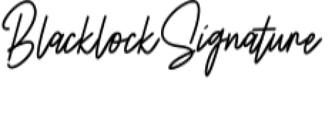 Blacklock Signature Font Preview