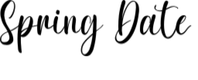 Spring Date Font Preview