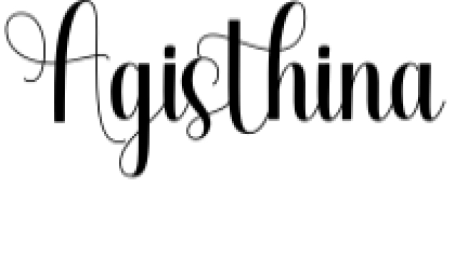 Agisthina Font Preview