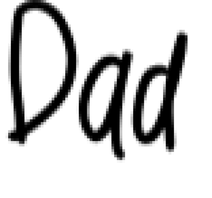 Dad Font Preview