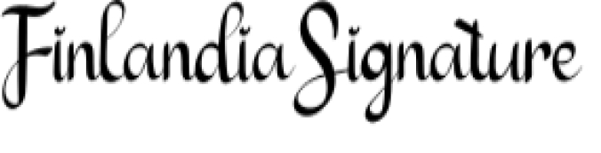 Finlandia Signature Font Preview
