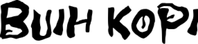 B Buih Kopi Font Preview
