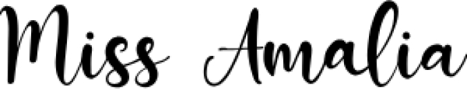 Miss Amalia Font Preview