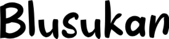 B Blusuka Font Preview