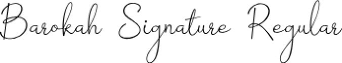 Barokah Signature Font Preview