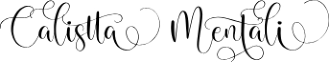 Calistta Mentali Font Preview