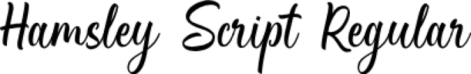 Hamsley Scrip Font Preview