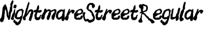 Nightmare Street Font Preview