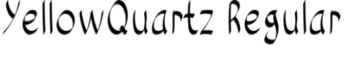 Yellow Quartz Font Preview