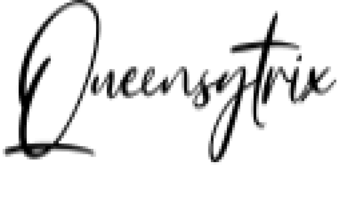 Queensytrix Signature Script Font Preview