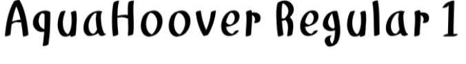 Aqua Hoover Font Preview