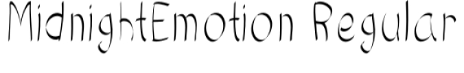 Midnight Emotion Font Preview